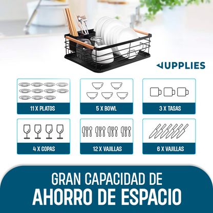 Escurreplatos con Toques en Madera