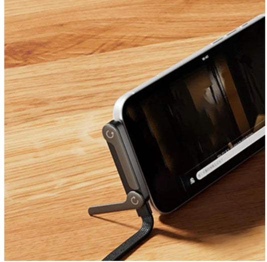 Cabo de carregamento rápido com suporte para telemóvel integrado, 1,5 m, tipo USB para C