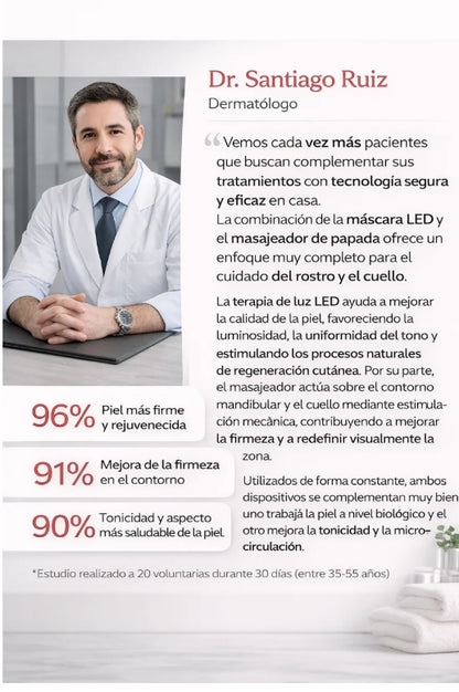 ✨ Kit Facial: Massajador de Pescoço + Máscara LED ✨