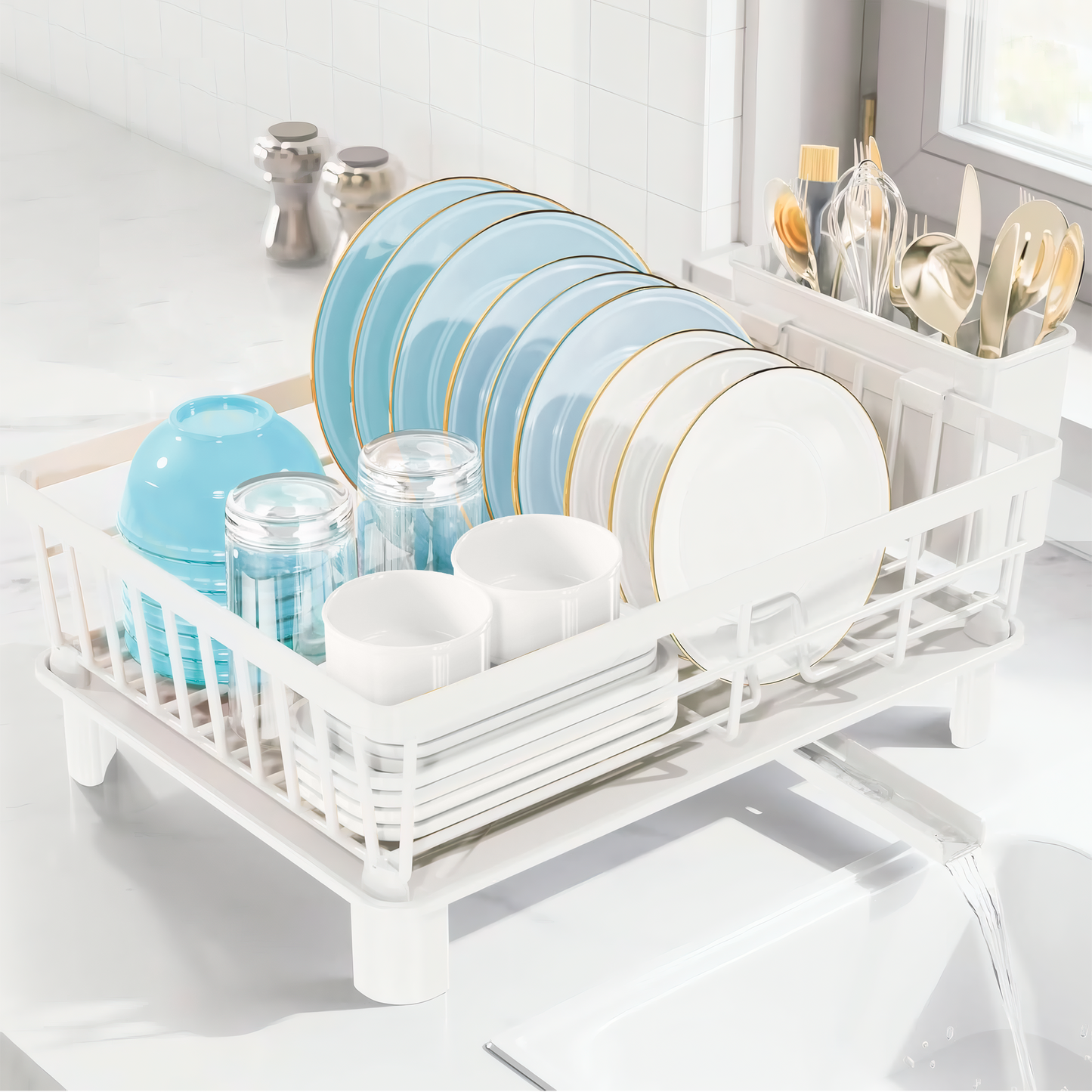 Escurreplatos Jupplies - Negro/Blanco