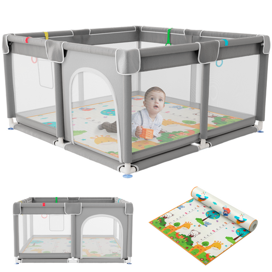 Parque Infantil para bebes con Alfombra - 120cm * 120cm