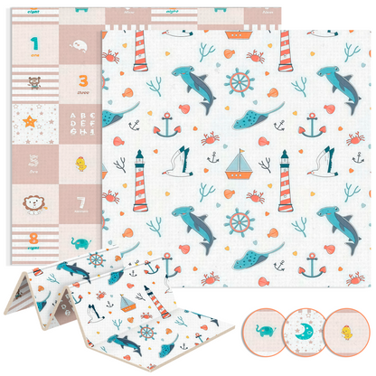 Alfombra Bebe Acolchada Plegable (200x180cm y 1cm Grosor) - Jupplies