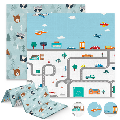 Alfombra Bebe Acolchada Plegable (200x180cm y 1cm Grosor) - Jupplies